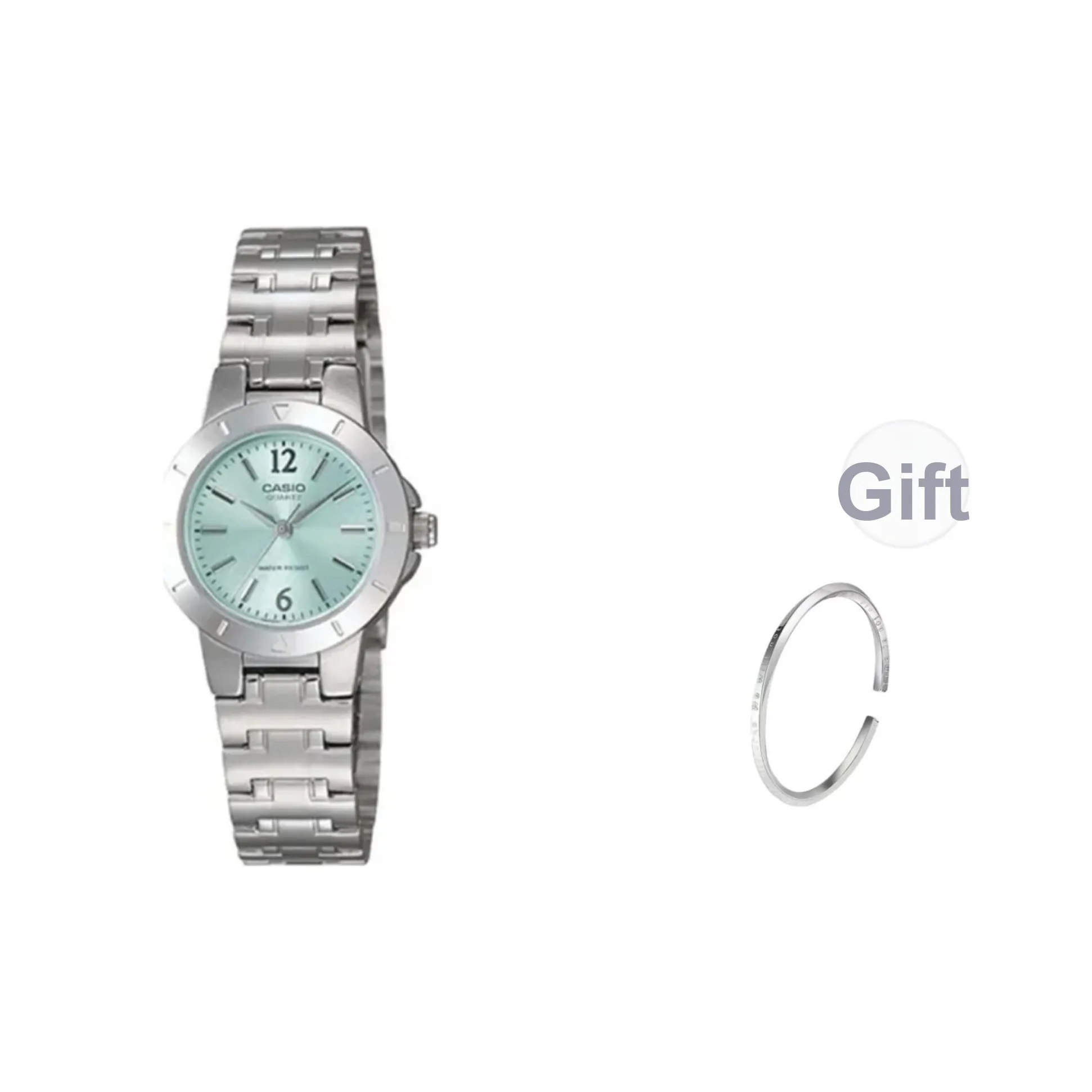 CASIO Кварцевый механизм Часы Женские Зеленый циферблат