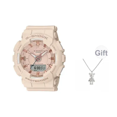 Часы SHOCK с кварцевым механизмом смоловый ремешок унисекс розовый циферблат