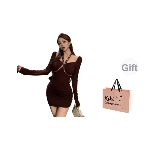 Kiki Clothing Boutique Длинное платье с длинными рукавами женское