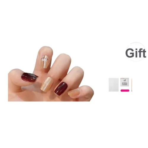 JIABITU AUTUMN Love Song Съемный Стиль False Nail Короткий LADDER Однотонный Jump Цвет Новый китайский стиль