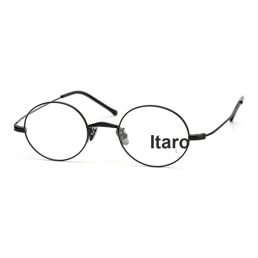 Fujii Taro Чистый титан Овал Оправы для очков Унисекс