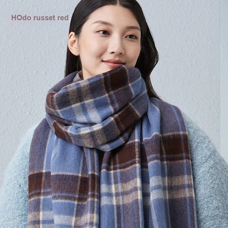 Red Bean 100% Wool Knit Scarves Women's-2