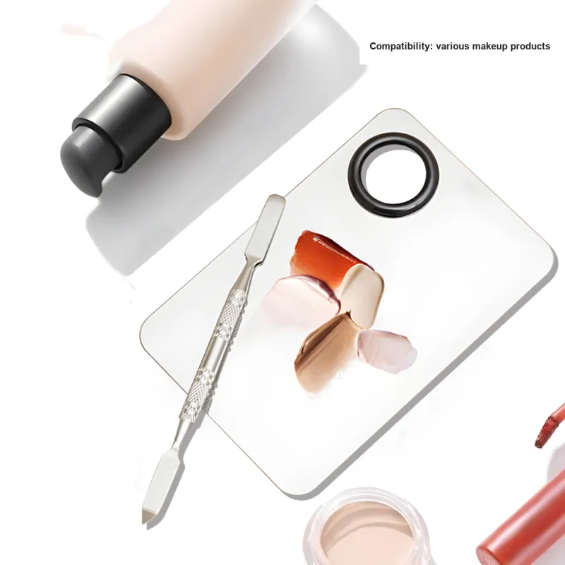 LMLTOP Stainless Steel Color Palette, Color Bar Make up Tools 2 Piece Set-4