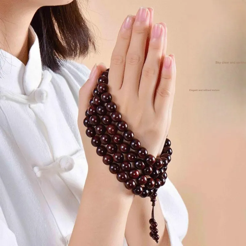 Tan Xin Pterocarpus Wooden Bracelets Unisex-2