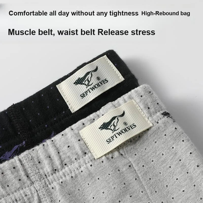 SEPTWOLVES Underpants Men's 4 Pack Gift Box Set+Shopping Bag-19