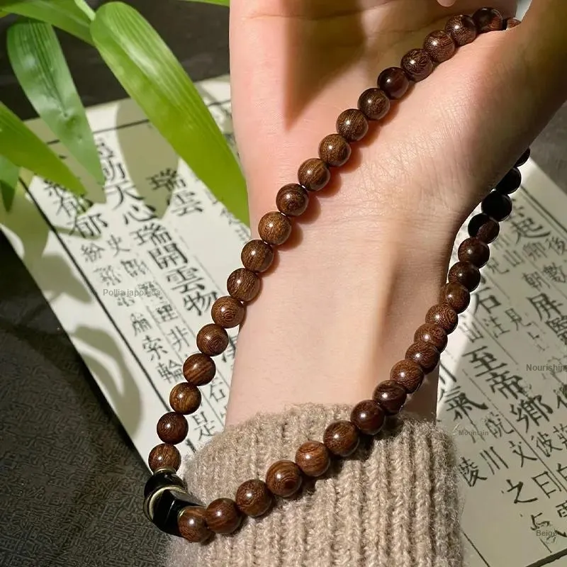 JIUHUASHAN Golden Sandalwood Bracelets Unisex-4