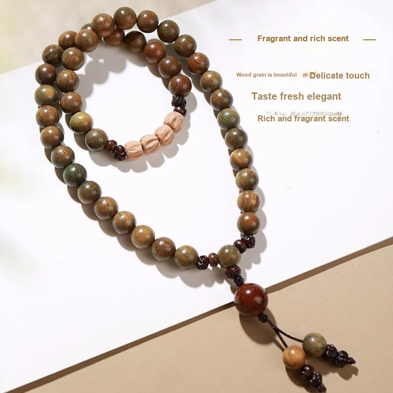 MUSHENGYUAN Green Sandalwood Bracelets Unisex-2