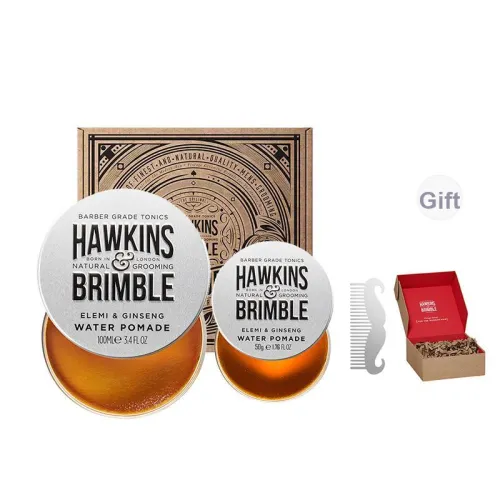 HAWKINS BRIMBLE Маленький Серебряный Консервированный Масло 100г + Путешествие Упаковка 50г Одежда Наборы Коробка Формирование