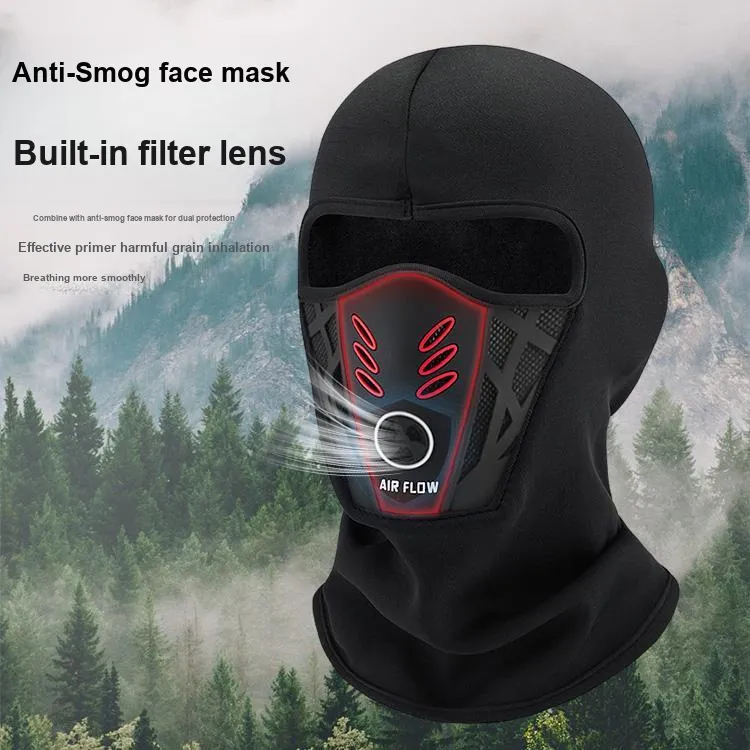 UMA Riding Equipment Pullover Face Masks Unisex Stretch Velvet+Plastic PVC-4