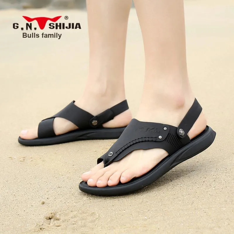 G.N.SHIJIA Stitching Odor Resistant Slip Resistant Flip Flops Men's-3