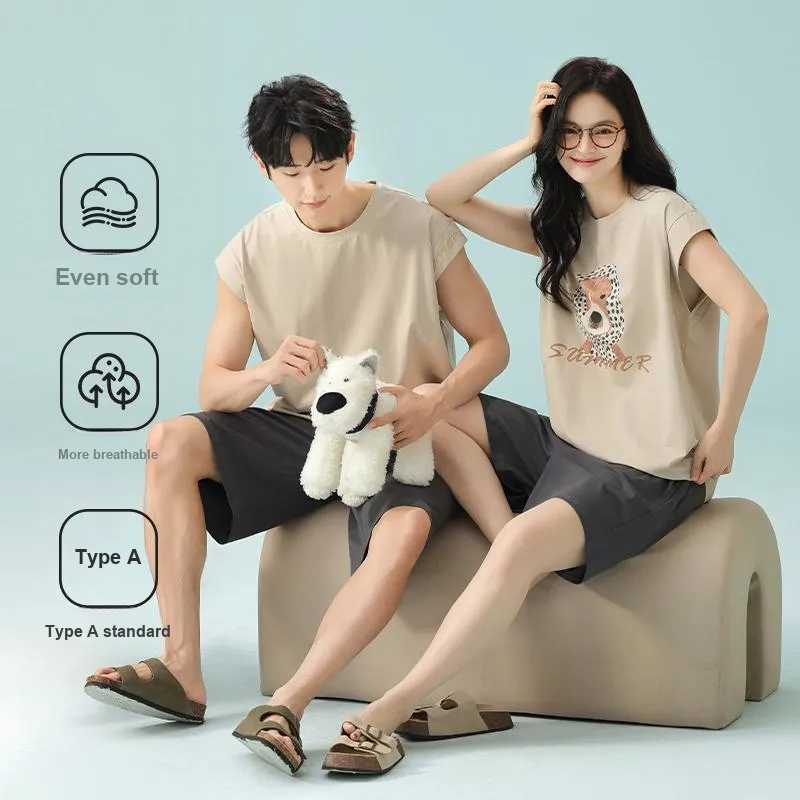 Qin Jing Pajama Set Unisex Coffee-3