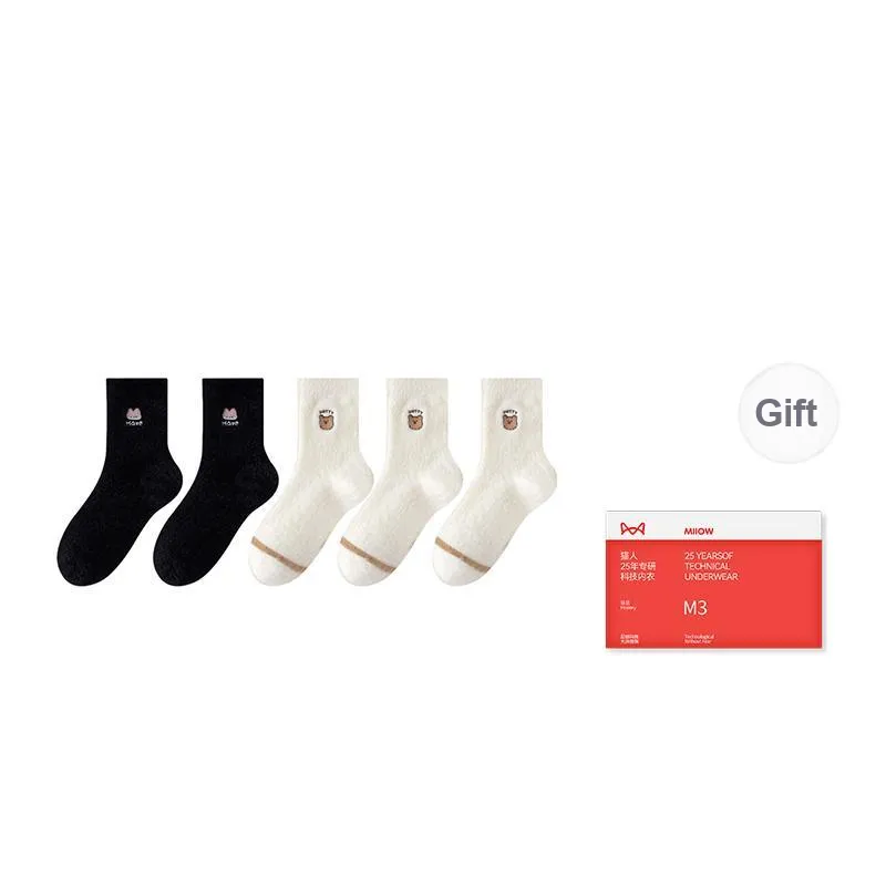 MIIOW Trend Party Series Mid Calf Socks Women's Shopping Bag 5 Pack-8