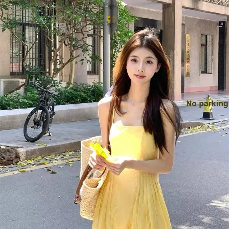 KYKW Slip Dresses Women's Yellow-2