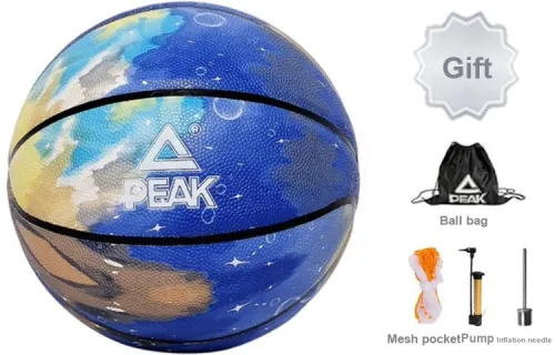 PEAK PU Basketball Blue Size 7 Training Unisex