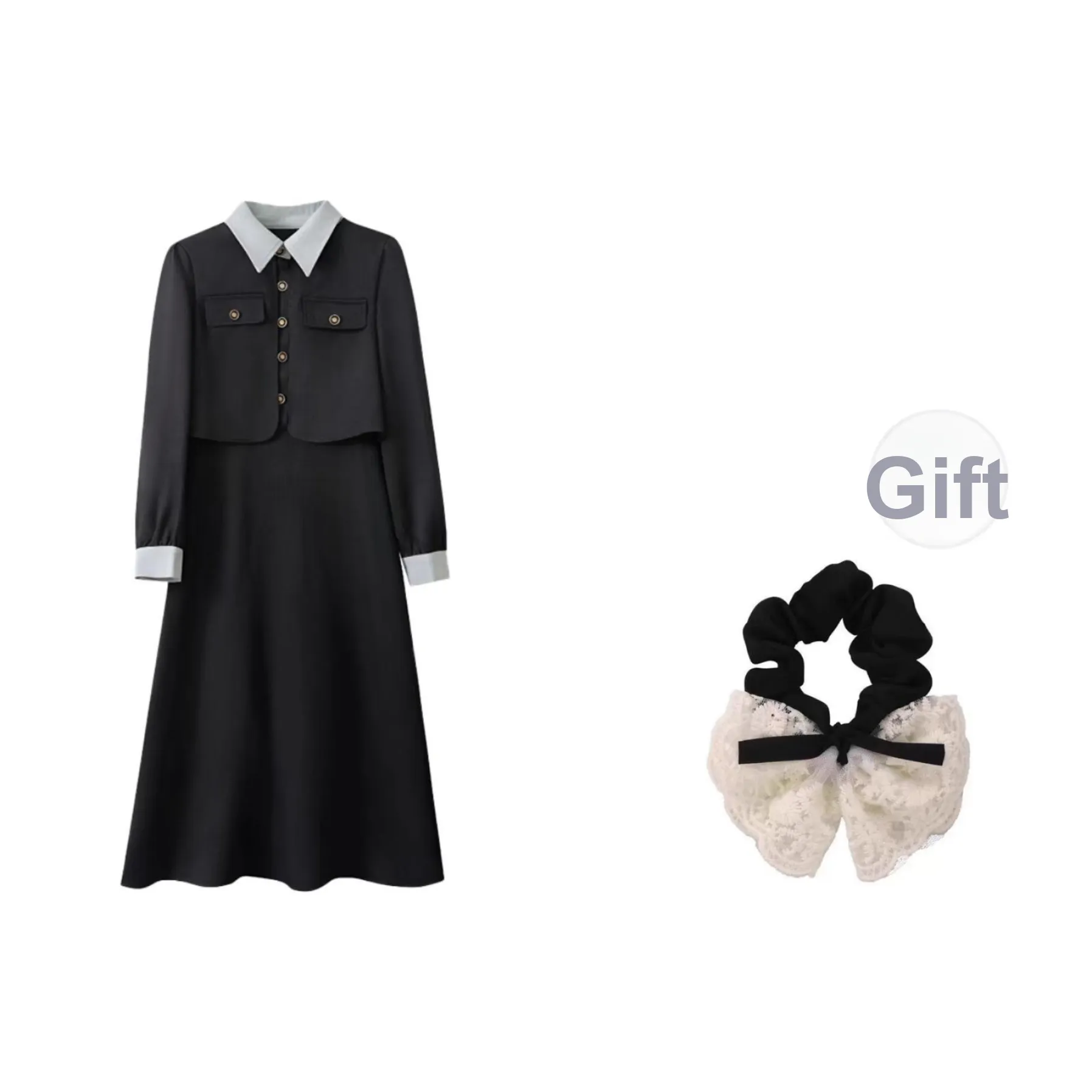 SYEEE WITH U Длинное платье с длинными рукавами женское