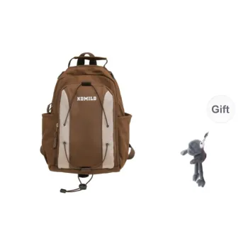 BRABOSTON Nylon Backpack Unisex Black/Navy Blue/Green/Dark Brown