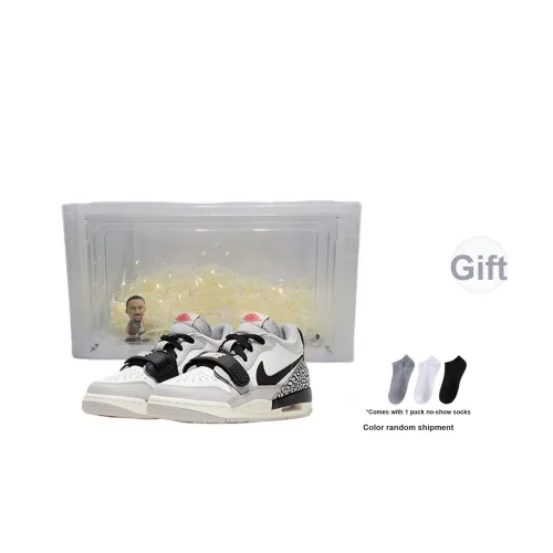 Джордан Legacy 312 противоскользящий низкий топ детские баскетбольные кроссовки белые серые подростковые