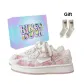 White Pink+Exclusive Shoe Box+Gift Socks