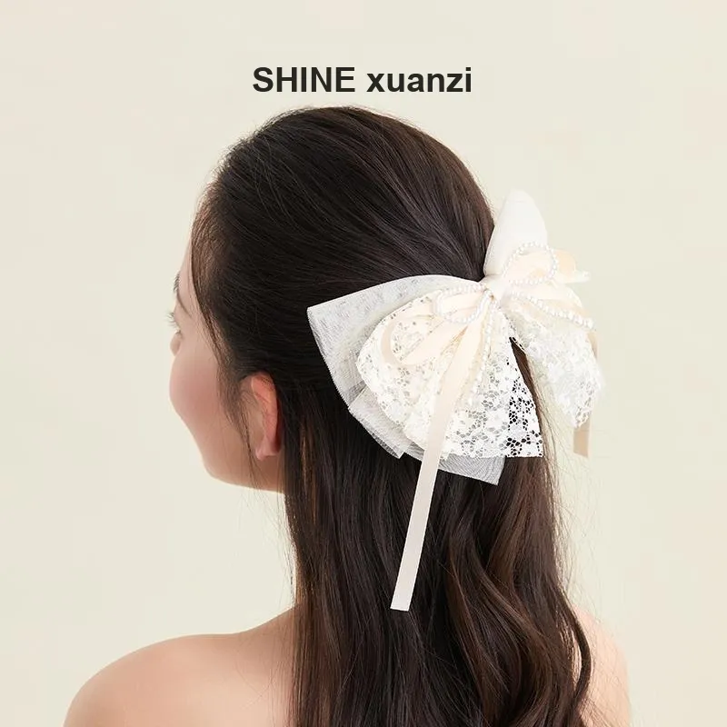 SHINE Cherished Moments Collection Fabric, Shell Pearl Hair Clips Women's-3