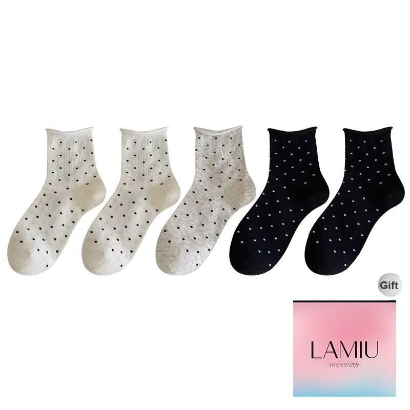 Lan Miao Mid Calf Socks Women's Shopping Bag Combo Set-10