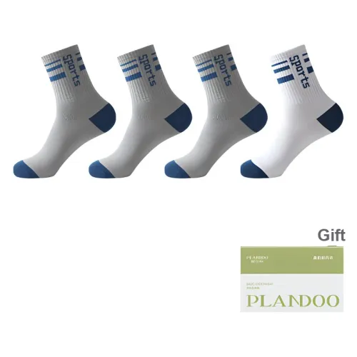 PLANDOO Mid Calf Socks Men's Shopping Bag 4 Pack