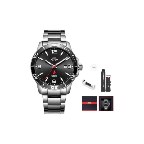 Beijing Voyage Collection Автоматический Механический Механизм Нержавеющая Сталь Ремешок Часы Мужские Черный Циферблат