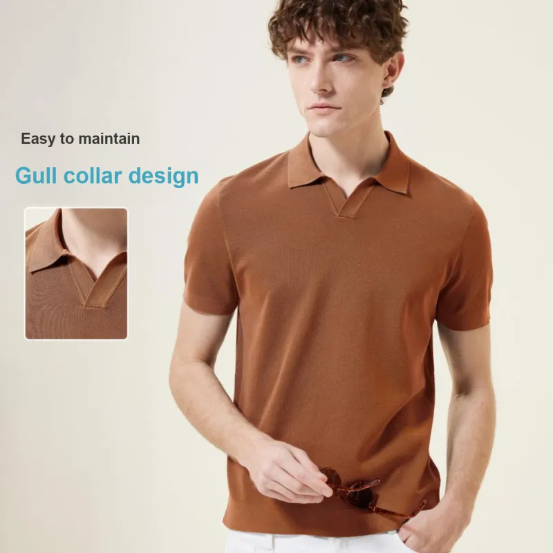 Red bean Polo Shirts Men-9