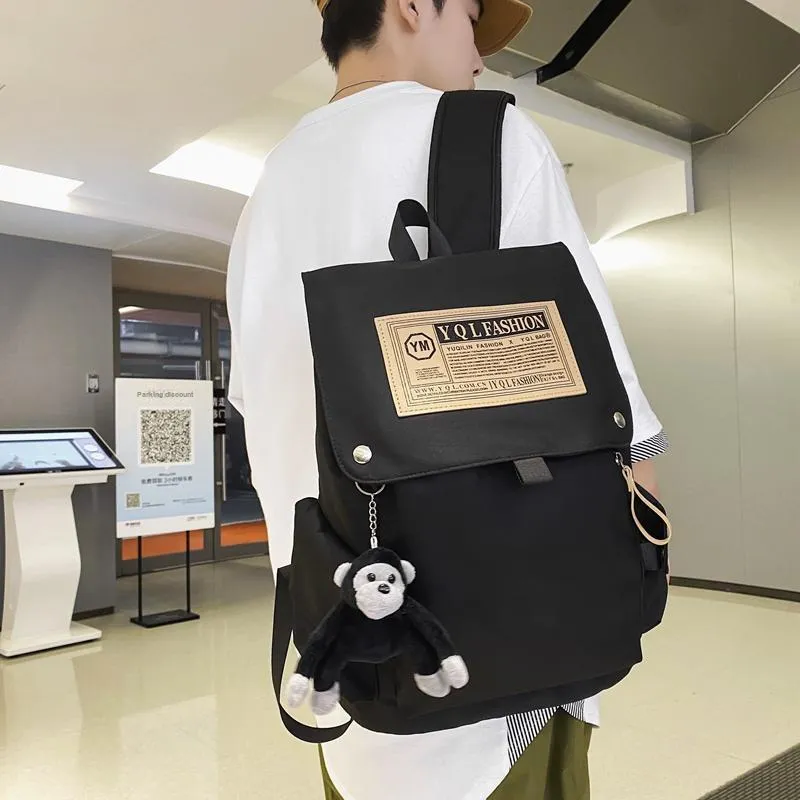 Yalu Nylon Backpack Unisex Multicolor-4