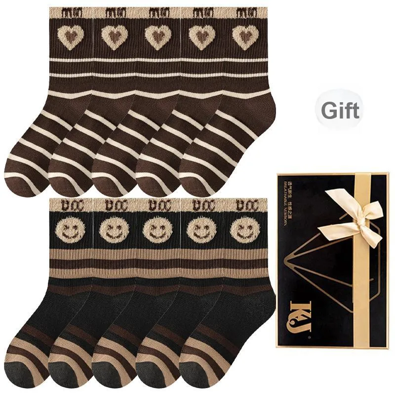 KJ Mid Calf Socks Unisex Gift Box 7 Double Packs-83
