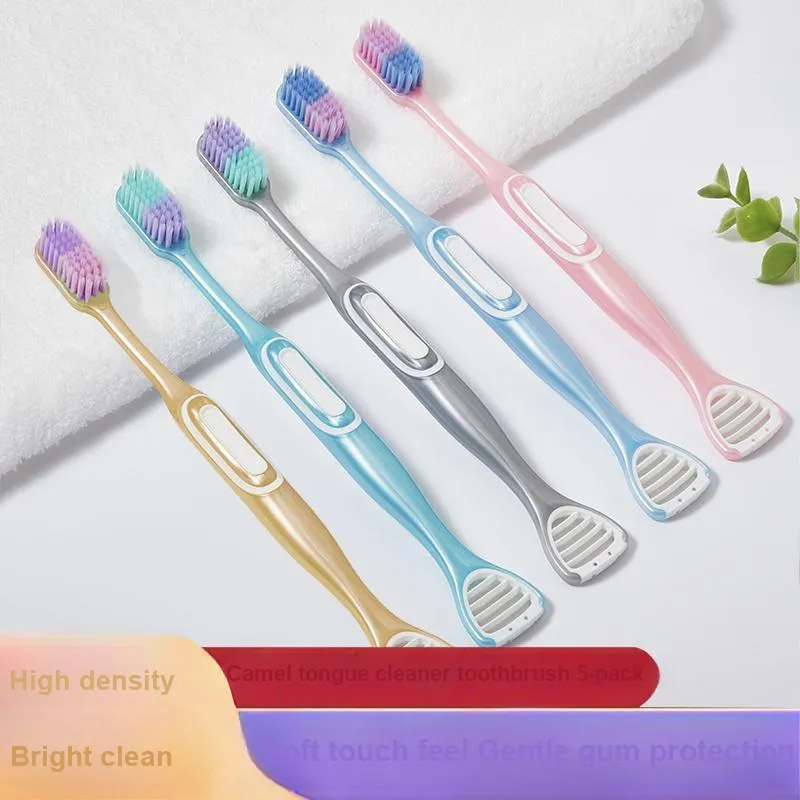KAMEIER K167 Soft Bristle Tongue Cleaner Toothbrushes Gum Protection & Freshening Breath-2