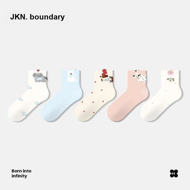 JKN Mid Calf Socks Women's 5 Pack-1