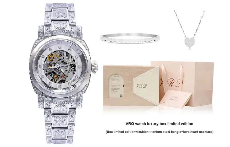 VRQ Athena Series Automatic Mechanical Movement Watch Women's Watch Cut-Out Dial-5