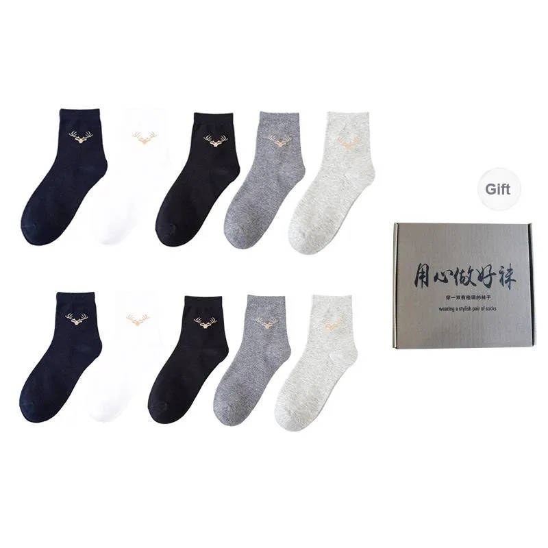 SOIE Mid Calf Socks Men's 10 Pack Mixed Color