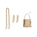 Coach Mollie Gold-Tone Twist Chain 40cm+Gold-Tone Pig Nose Chain 7cm[2 Pack]