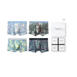 4-Pack[Birdsong and Floral+Plum Blossom Crane+Perfume Lemon+Peony Crane]