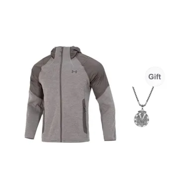 Under Armour EssentialSwacket Jackets Coats Men's Gray Comes With Necklace