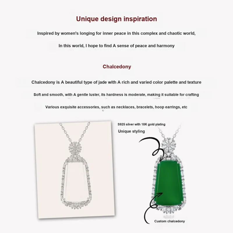 MITHAOL KUSC Chalcedony Necklaces Women's-3
