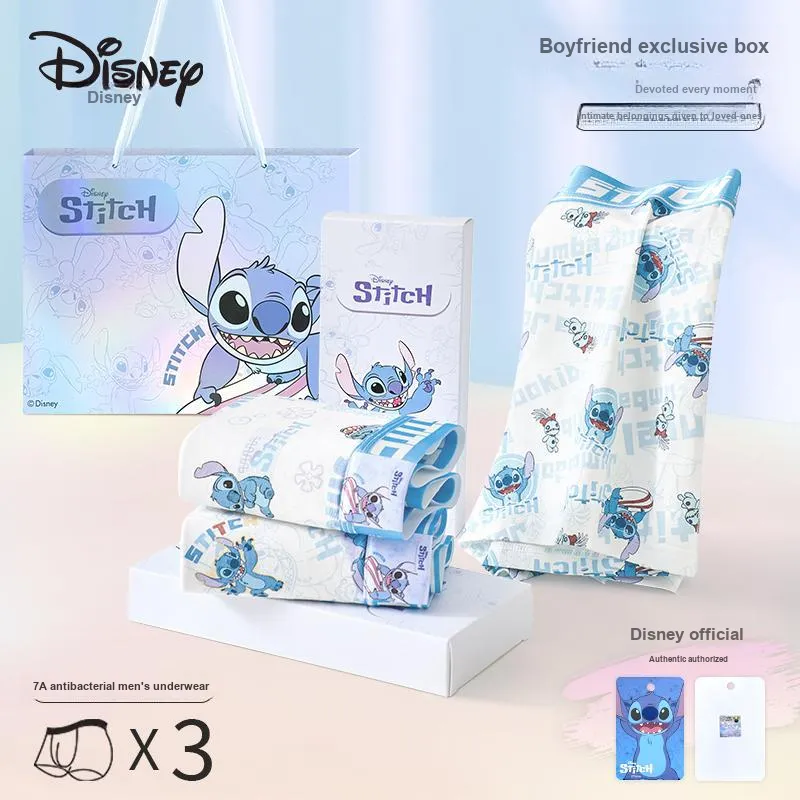 Disney Underpants Men's Box 3 Pack Blue-1