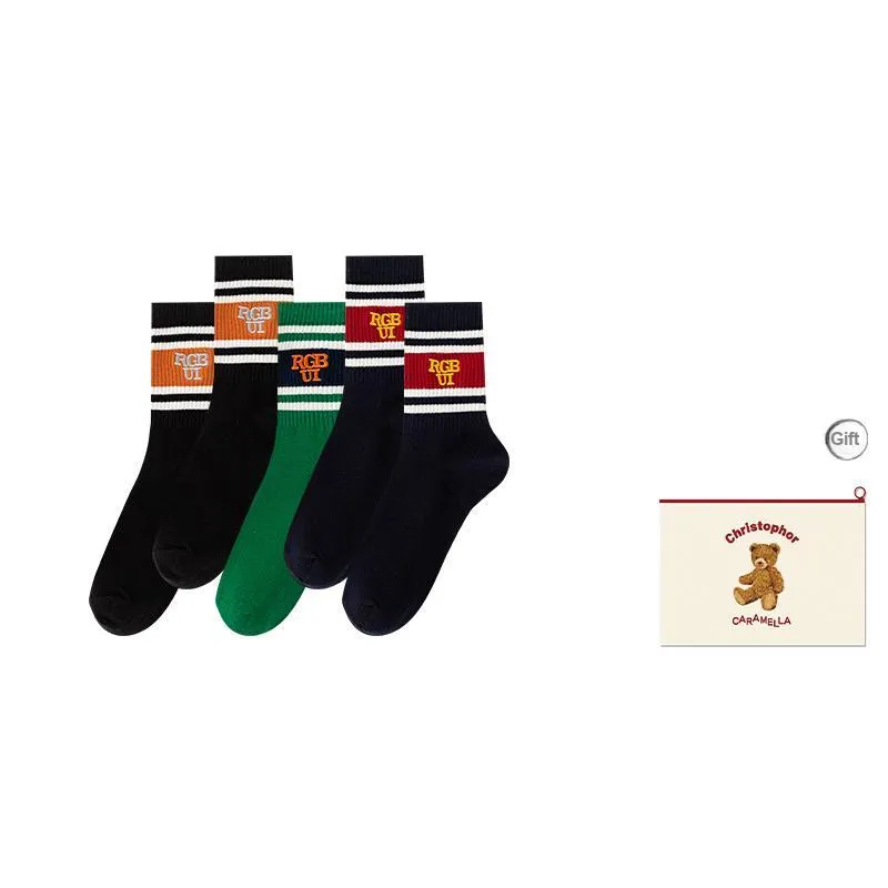 Caramella Mid-Calf Socks Men's Shopping Bag Combo Set-7