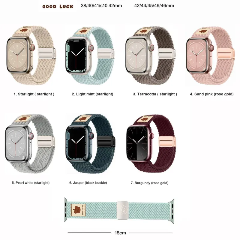 IWabcertoo Apple Compatibility Watch Band 180mm Nylon Material-2