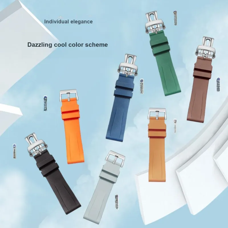 SHIRUI Accessories Watch Bands 22/23mm Men's Watches Fluoroelastomer BaoPao 499-30