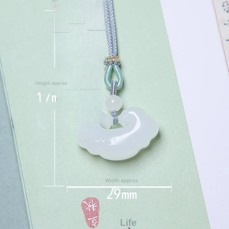 Ingenuity Hetian Jade Necklaces White Jade Unisex-2