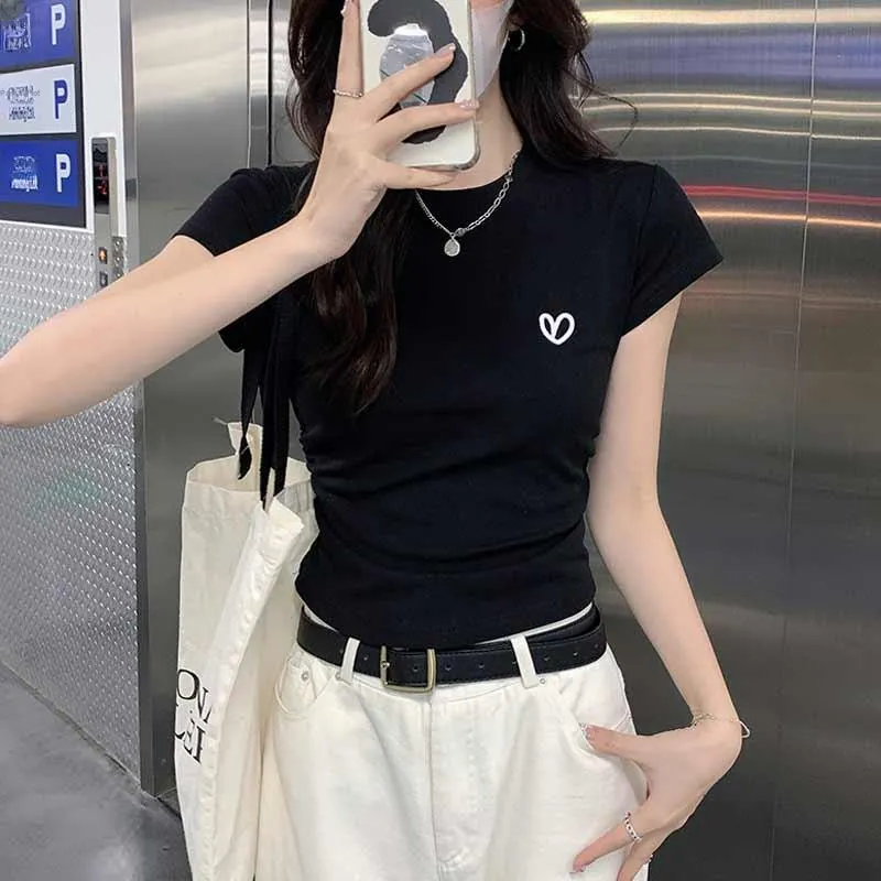 OURUOKE T Shirts Women's-3