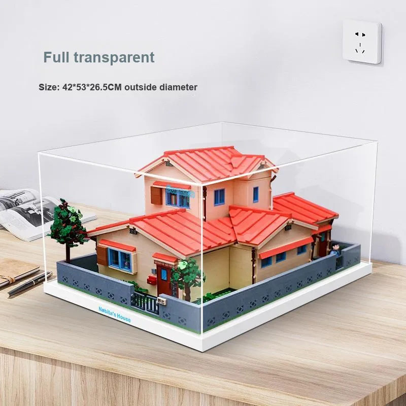 LIGHT YOUR BRICKS LeiYiBai Compatibility Keeppley Doraemon Nobita's House Display Case Model Accessories-7