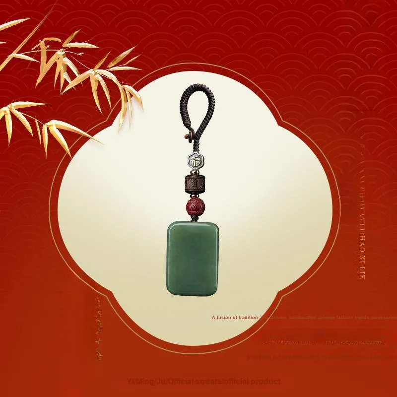 Yi Mingju Pendants Green Jade Unisex-1