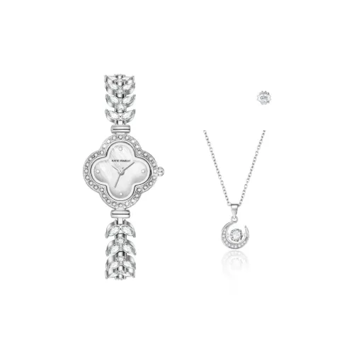 Katie Ermilio Наручные часы Кварцевый механизм Матиальная раковина Циферблат цвета "Сердцебиение" Женские часы Коробка