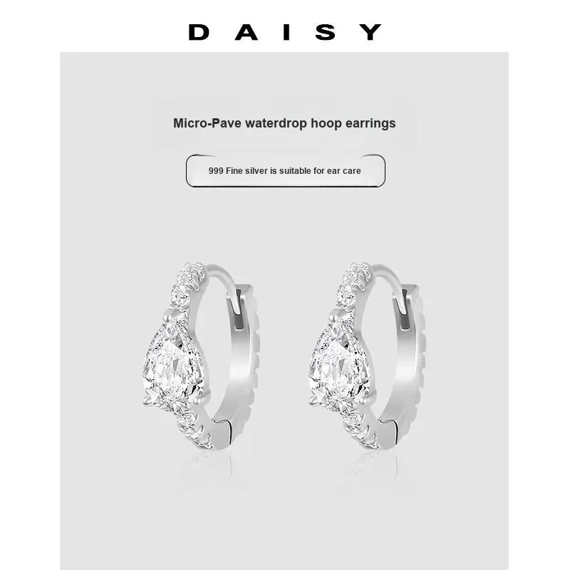 Daisy Dream Full Sterling Silver Earrings Unisex-4