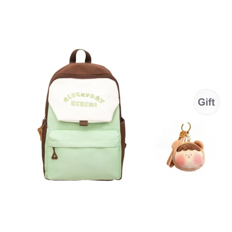 URBAN FOREST Nylon Backpack Regular Unisex Black/Pink/Gray/Coffee/Blue-6