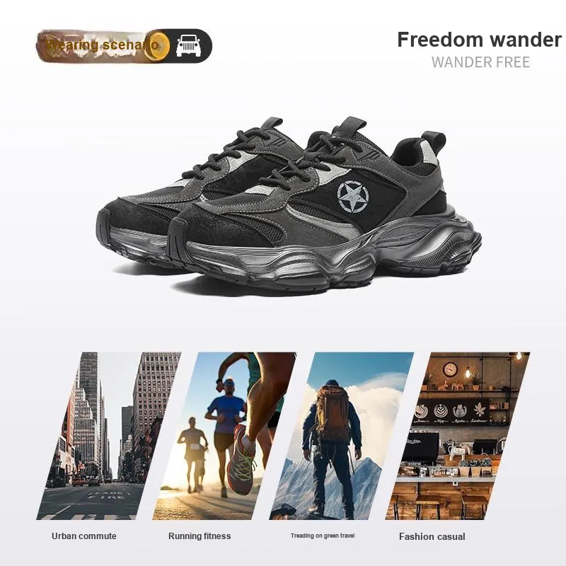 JEEP SPIRIT Chunky Sneakers Men Low Top Gray, White-11