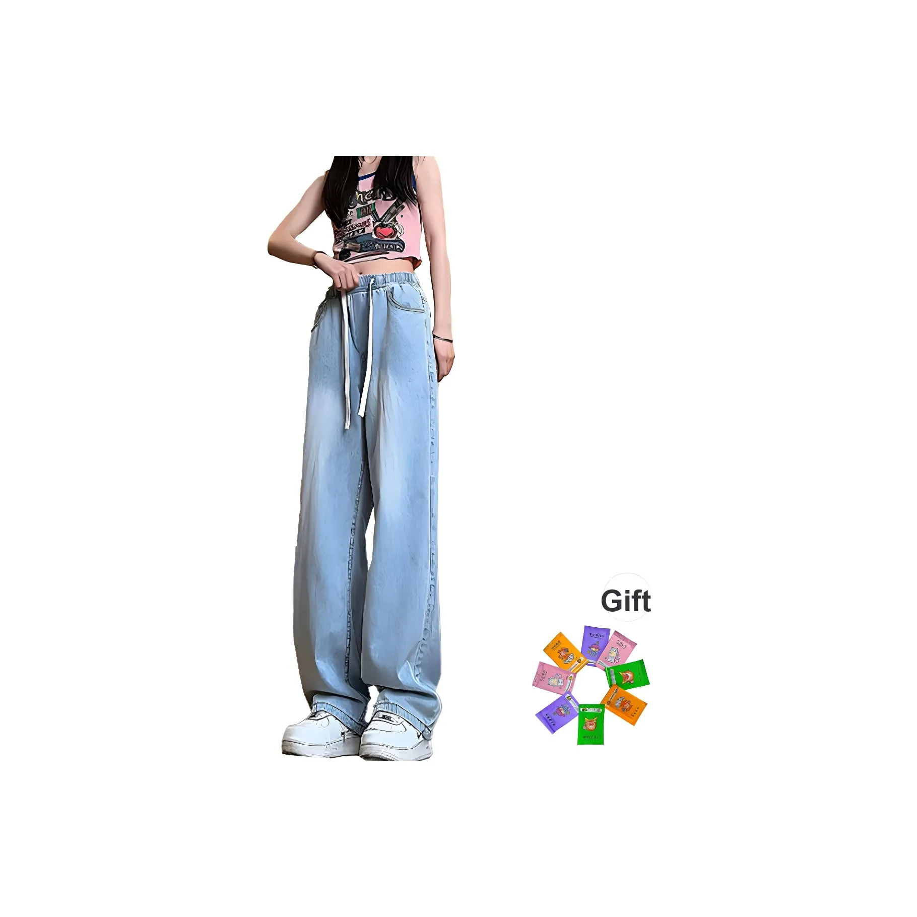 GWAF Jeans Unisex Light Blue With Free Fragrance